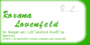 roxana lovenfeld business card
